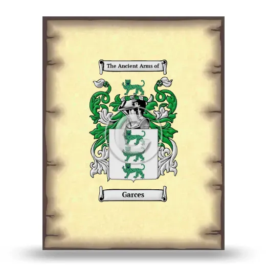 Garces Coat of Arms Print