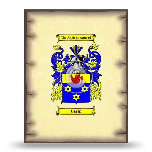 Garin Coat of Arms Print