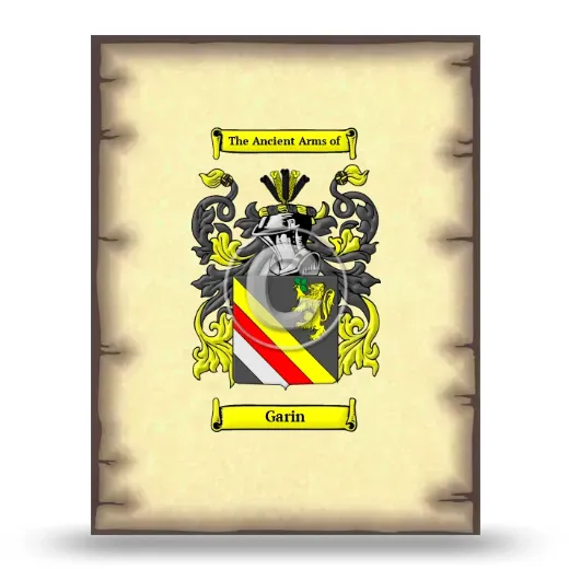 Garin Coat of Arms Print