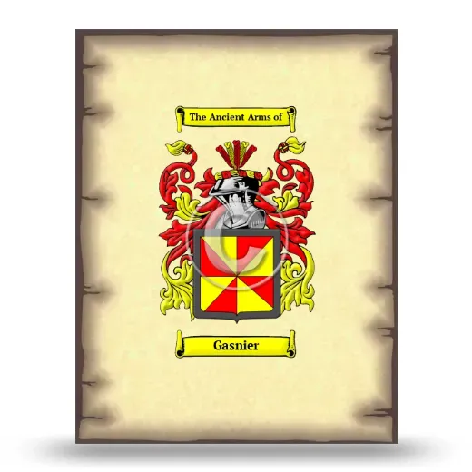 Gasnier Coat of Arms Print