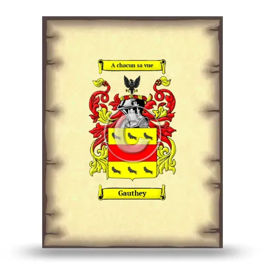 Gauthey Coat of Arms Print