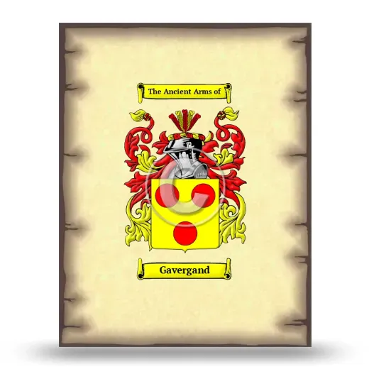 Gavergand Coat of Arms Print