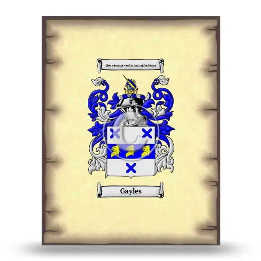 Gayles Coat of Arms Print
