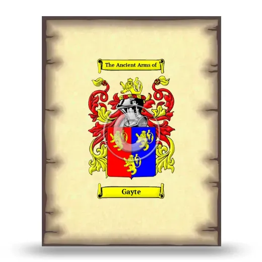 Gayte Coat of Arms Print