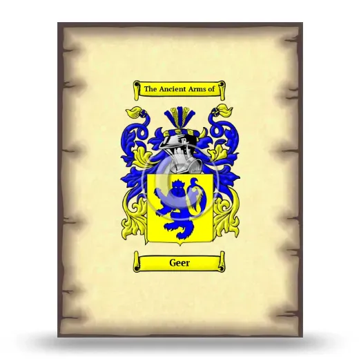 Geer Coat of Arms Print