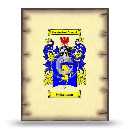 Geiselman Coat of Arms Print