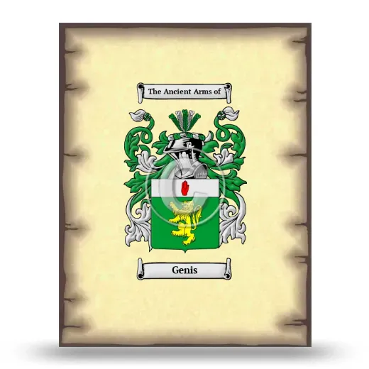 Genis Coat of Arms Print