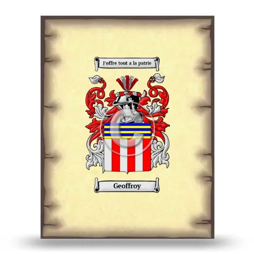 Geoffroy Coat of Arms Print