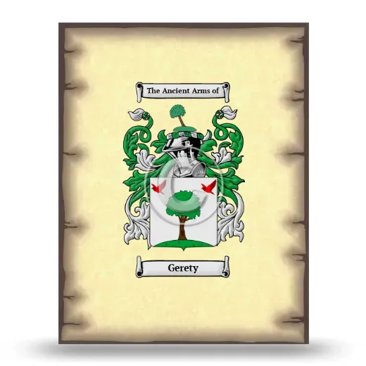 Gerety Coat of Arms Print