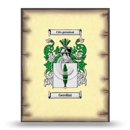 Gerolini Coat of Arms Print