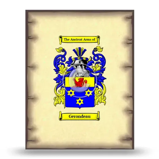 Gerondeau Coat of Arms Print