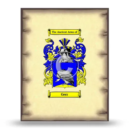 Gerr Coat of Arms Print