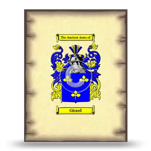 Girard Coat of Arms Print