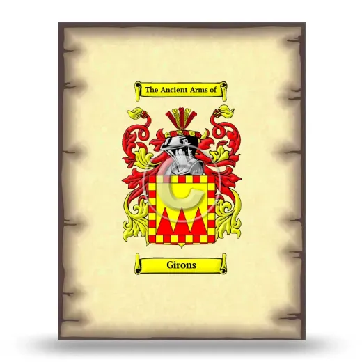 Girons Coat of Arms Print