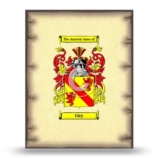 Giry Coat of Arms Print