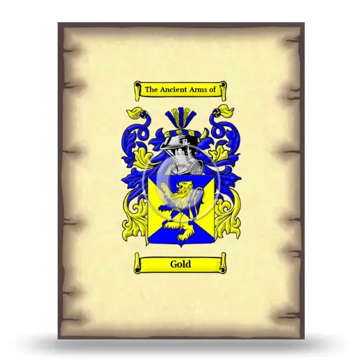 Gold Coat of Arms Print