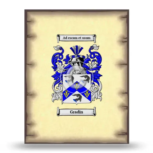 Gradin Coat of Arms Print