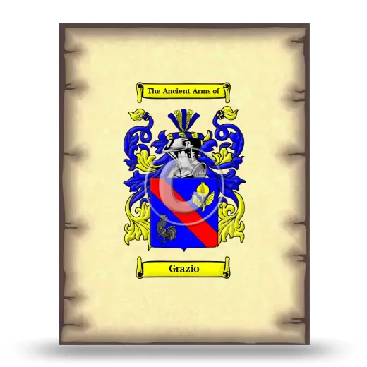 Grazio Coat of Arms Print