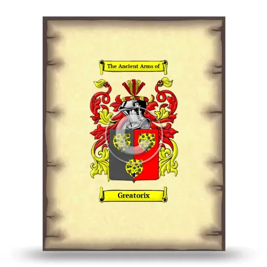 Greatorix Coat of Arms Print
