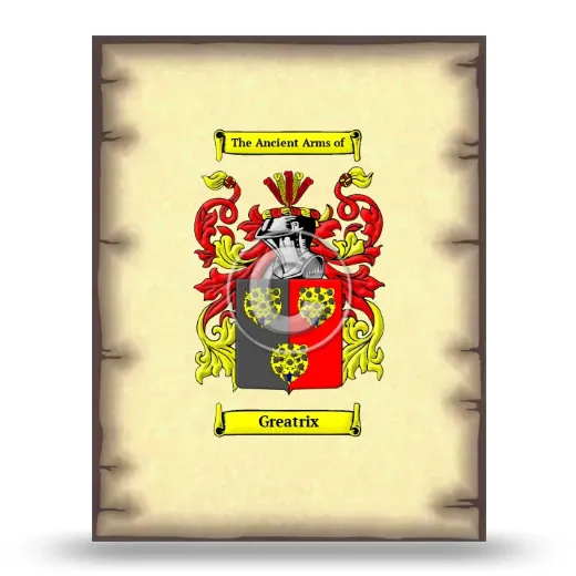Greatrix Coat of Arms Print