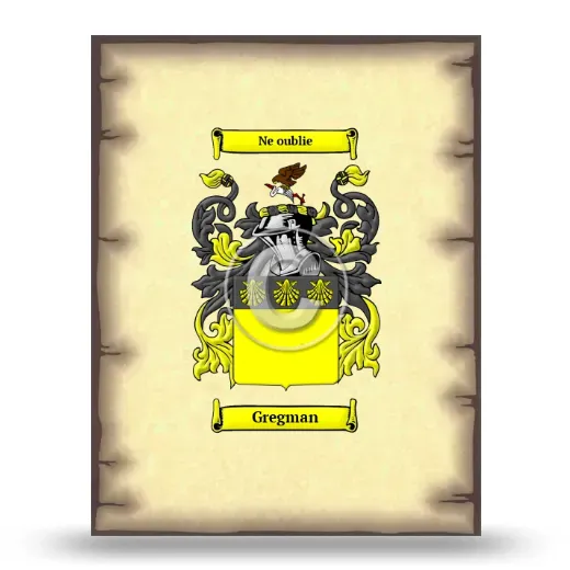 Gregman Coat of Arms Print