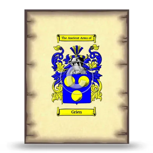 Grien Coat of Arms Print