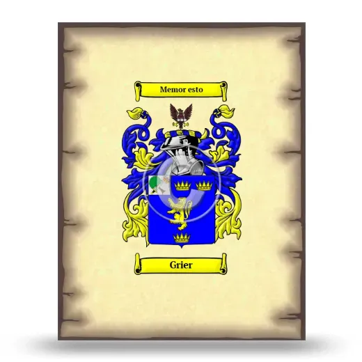 Grier Coat of Arms Print