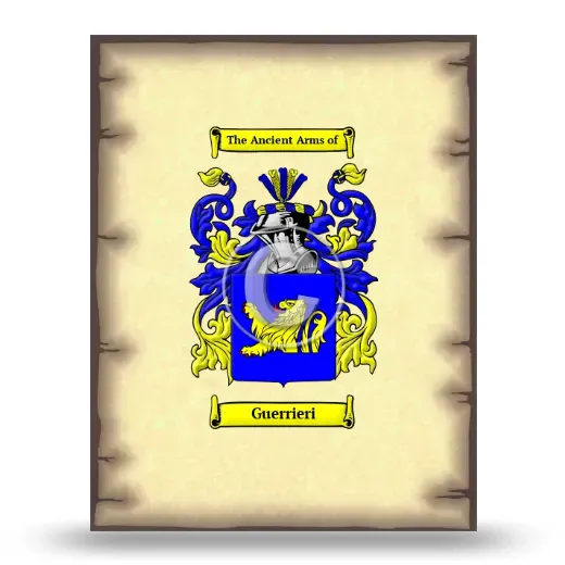 Guerrieri Coat of Arms Print