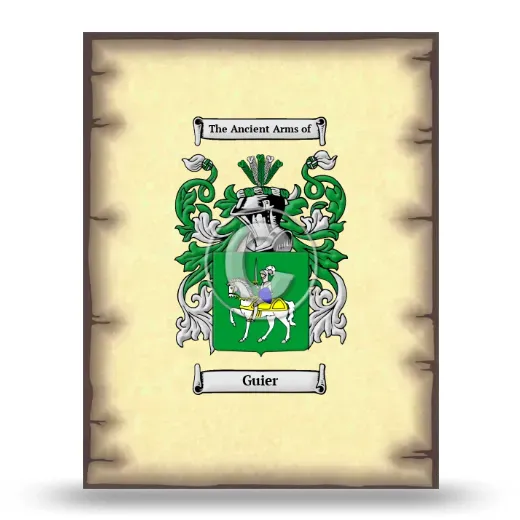 Guier Coat of Arms Print