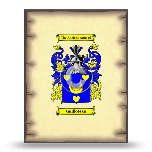 Guilloteau Coat of Arms Print