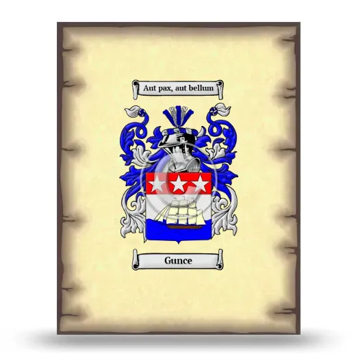Gunce Coat of Arms Print