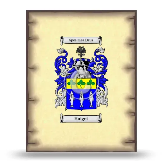 Haiget Coat of Arms Print