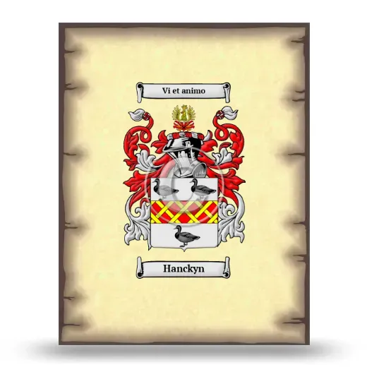 Hanckyn Coat of Arms Print