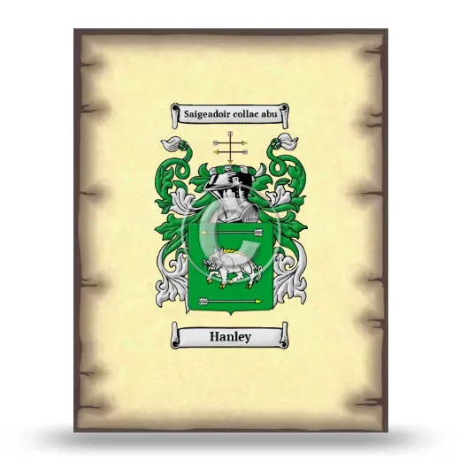 Hanley Coat of Arms Print