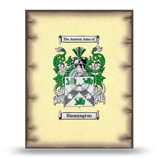 Hannyngton Coat of Arms Print