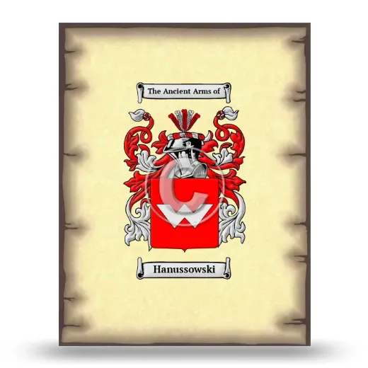 Hanussowski Coat of Arms Print