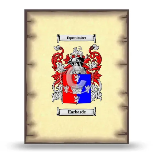 Harbarde Coat of Arms Print
