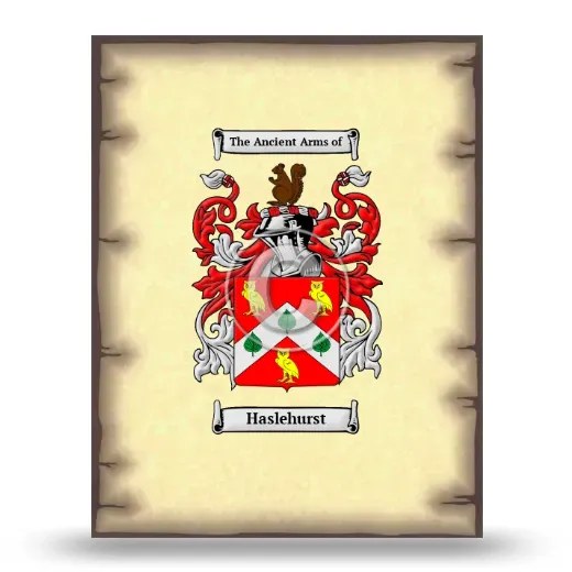 Haslehurst Coat of Arms Print