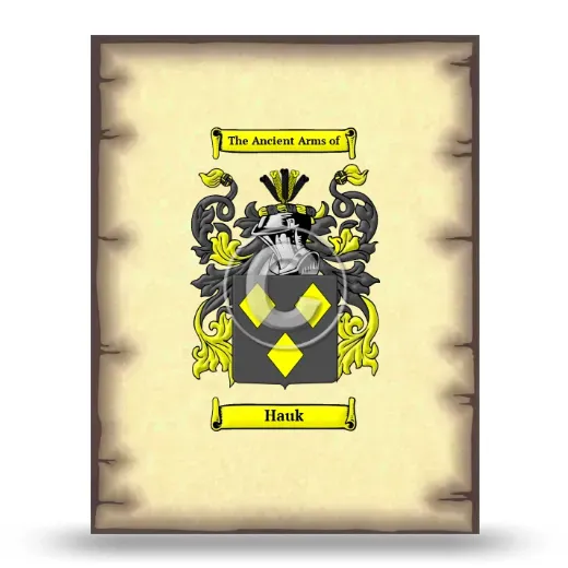 Hauk Coat of Arms Print