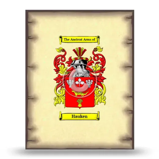 Hauken Coat of Arms Print
