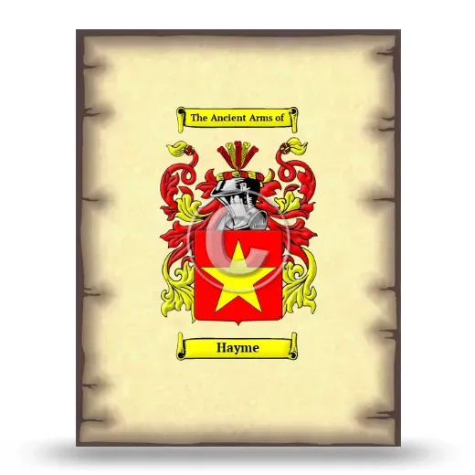 Hayme Coat of Arms Print