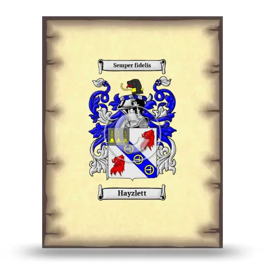 Hayzlett Coat of Arms Print