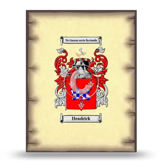 Headrick Coat of Arms Print