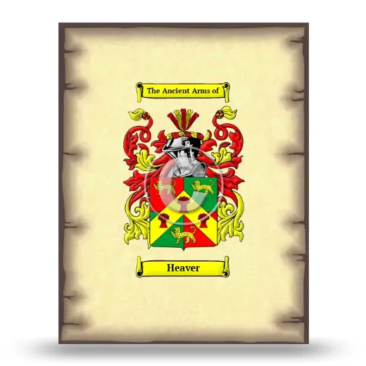 Heaver Coat of Arms Print