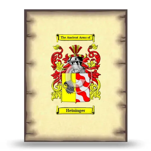 Heininger Coat of Arms Print