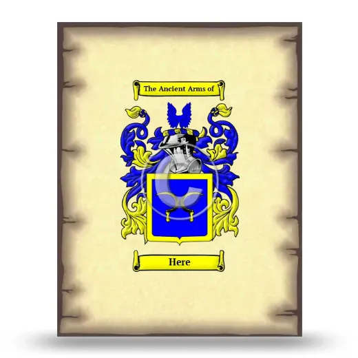 Here Coat of Arms Print