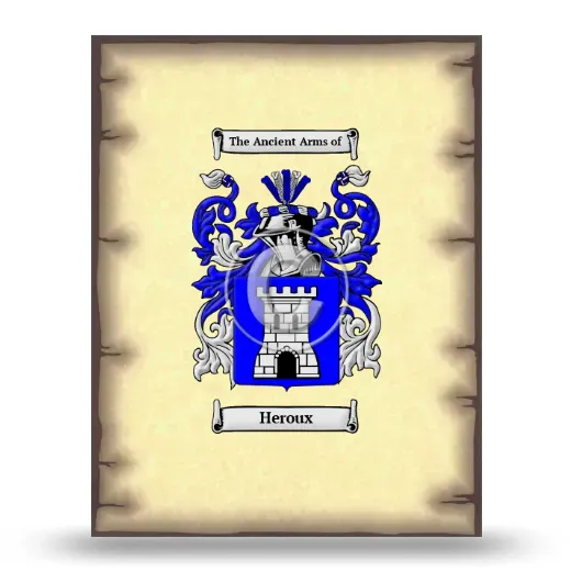 Heroux Coat of Arms Print