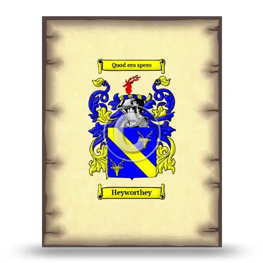Heyworthey Coat of Arms Print