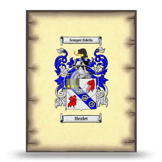 Hezlet Coat of Arms Print