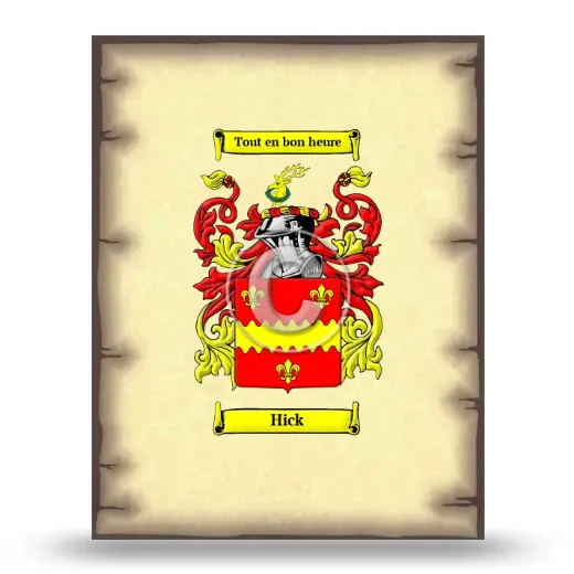 Hick Coat of Arms Print